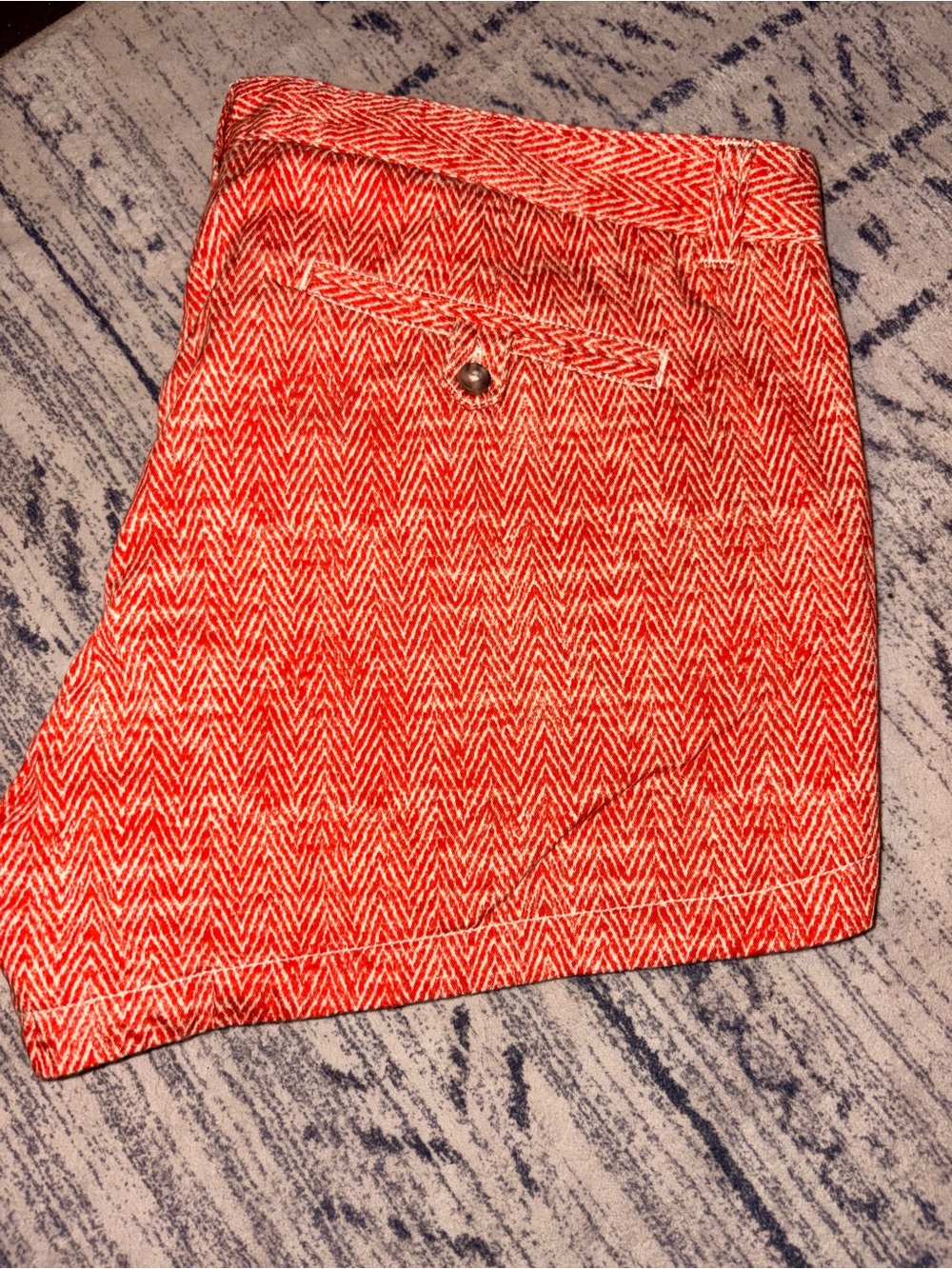 Orange Herringbone Women’s Shorts